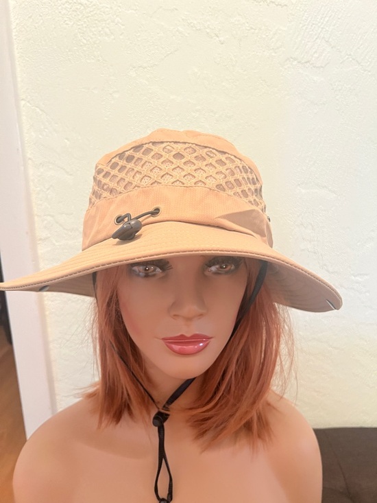 Sport Sun Hat Other - #1792**Light Tan Unisex’s Wide Brim Sun Hat with Chin Strap